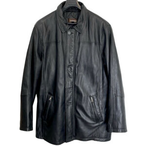 Danier Men’s Lined Black Leather Jacket Size XL